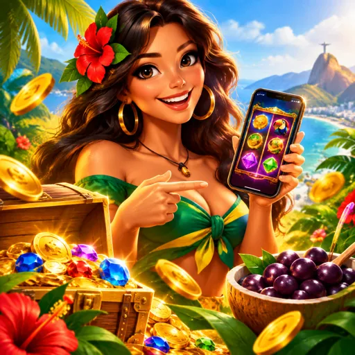 Slot aberto em tela de celular na vertical dentro do app
