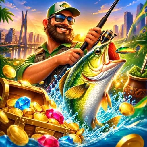Slot com tema de pescaria e peixes com valores