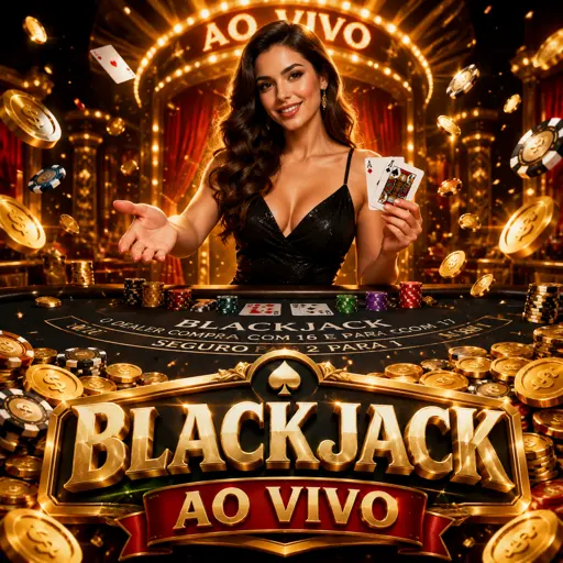 Mesa de blackjack ao vivo com cartas na mão do jogador