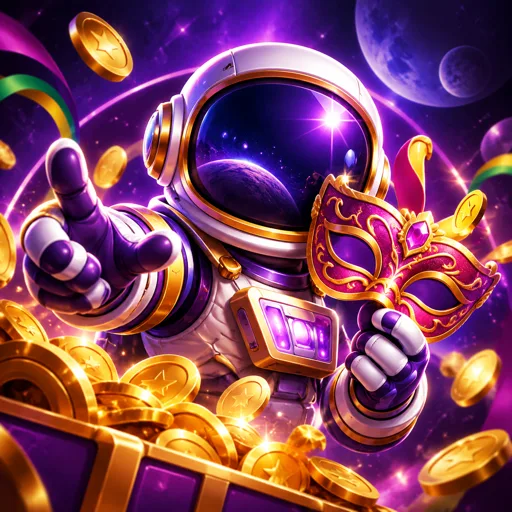 Astronauta subindo na tela de um jogo instantâneo parecido com o Aviator