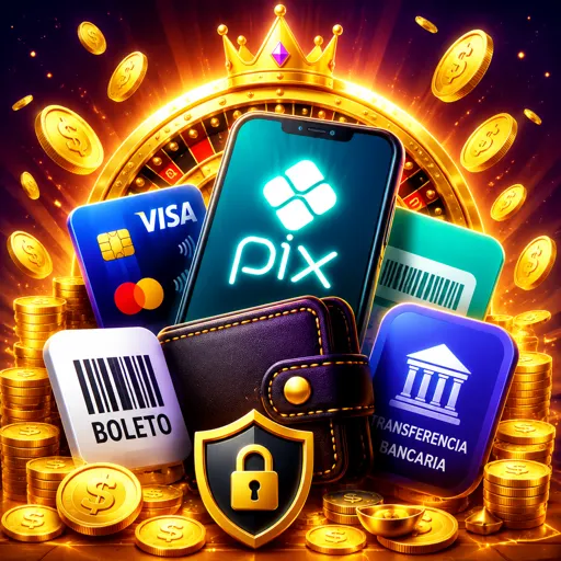 Tela de depósito com opções de pagamento por PIX